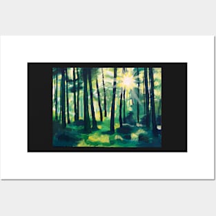 Sunlit Forest Posters and Art